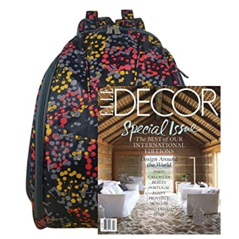 Mommore Mochila Maternal Pañalera 40x30cm - Flores Negro-6