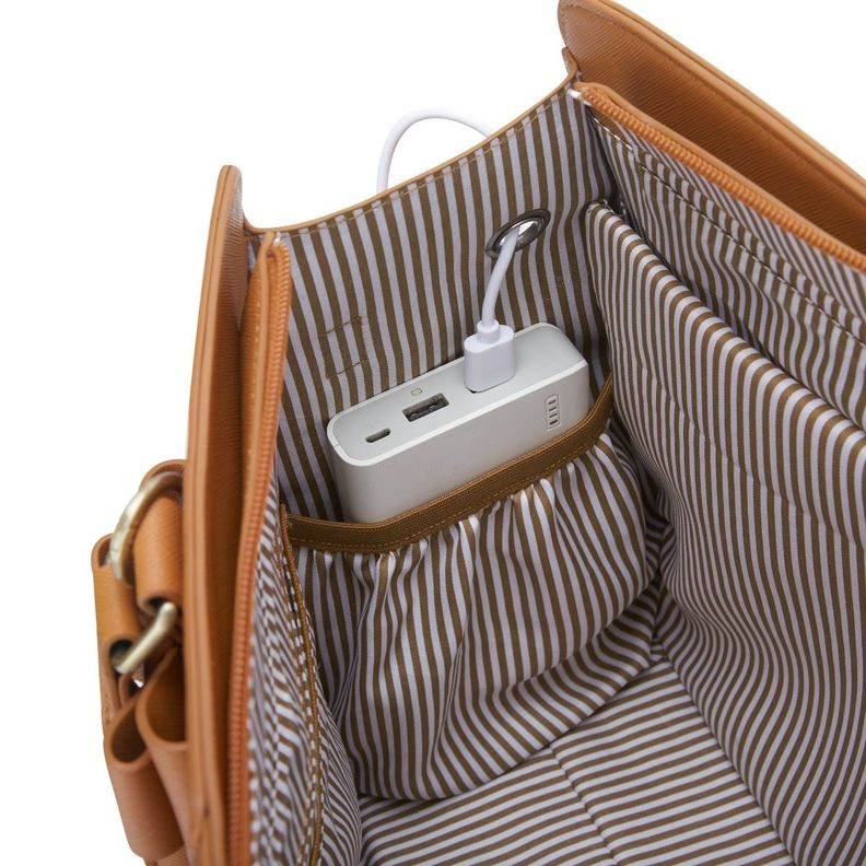 Ecosusi Bolso Maletin BOW 15.6"+ bolso de mano - Camel-4