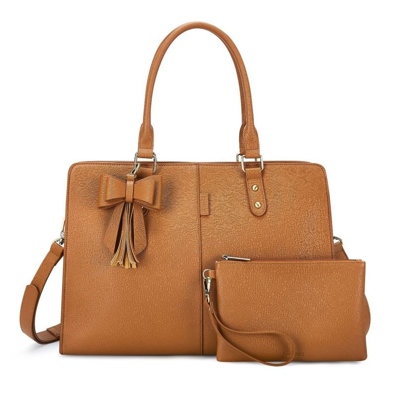 Ecosusi Bolso Maletin BOW 15.6"+ bolso de mano - Camel-0