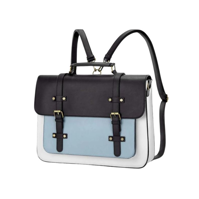 Ecosusi Mochila y Maletín Vintage Sombre para Notebook 15,6" - Azul -1