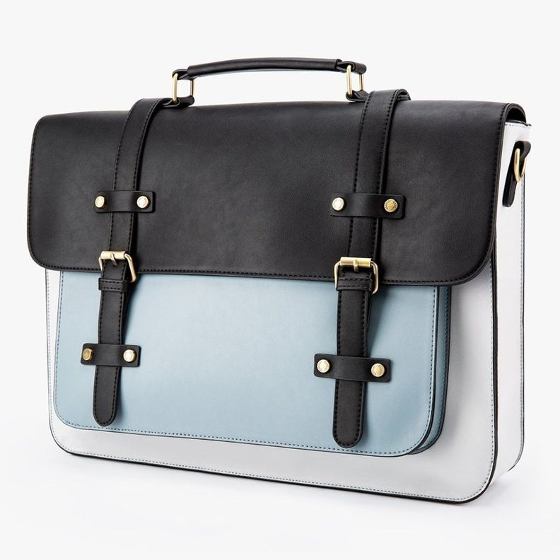 Ecosusi Mochila y Maletín Vintage Sombre para Notebook 15,6" - Azul -3