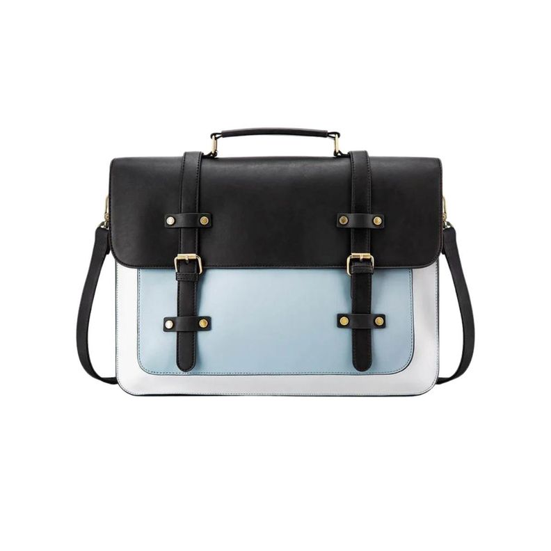 Ecosusi Mochila y Maletín Vintage Sombre para Notebook 15,6" - Azul -6