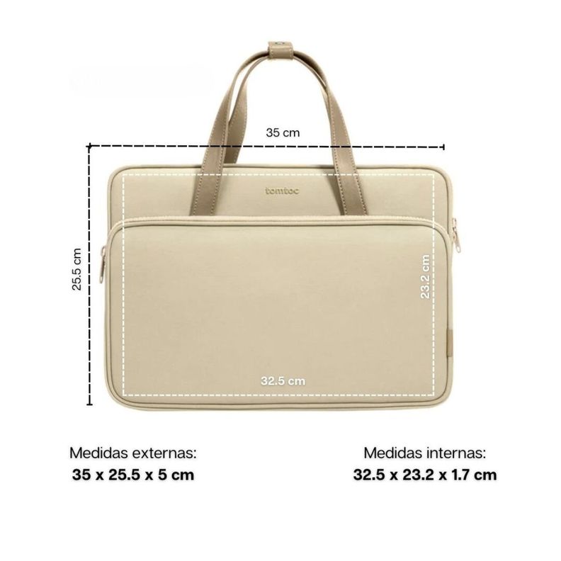 Tomtoc Bolso de Hombro Versatile-A12 MacBook Pro 14" M3/M2/M1 - Beige-1