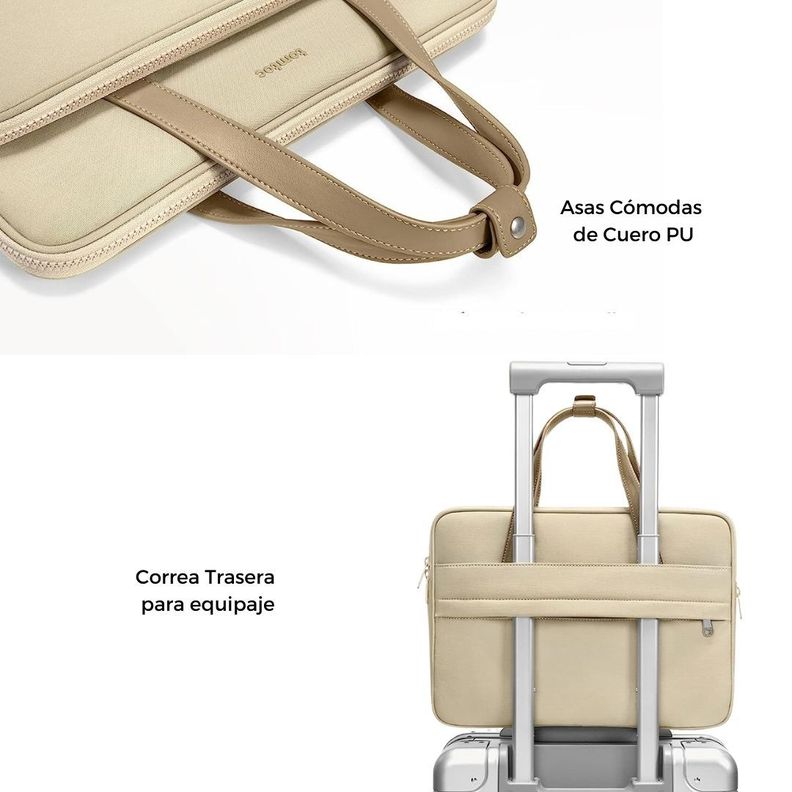 Tomtoc Bolso de Hombro Versatile-A12 MacBook Pro 14" M3/M2/M1 - Beige-5