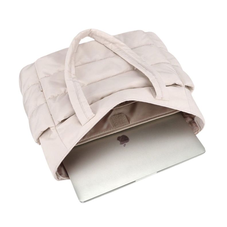 Bagsmart Bolso Tote Bubble Puffy 20L para 15,6" - Beige-2