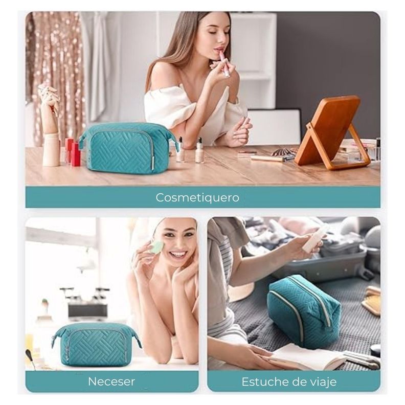 Bagsmart Estuche Cosmetiquero Tejido - Turquesa-5