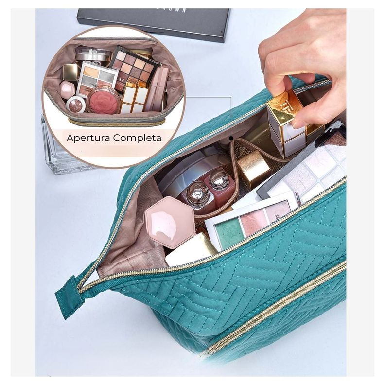 Bagsmart Estuche Cosmetiquero Tejido - Turquesa-6