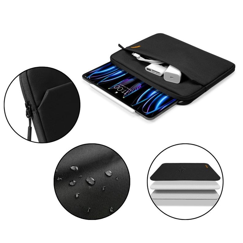 Tomtoc Funda Light-B18 para iPad Pro 12.9" 6/5/4/3 y teclado - Negro-5