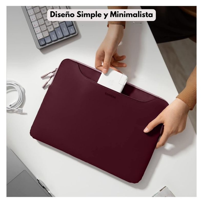 Tomtoc Funda Light-A21 Bicolor Laptop/tablet 13" - 14" - Rosado-6