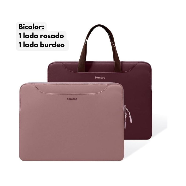 Tomtoc Funda Light-A21 Bicolor Laptop/tablet 13" - 14" - Rosado-1
