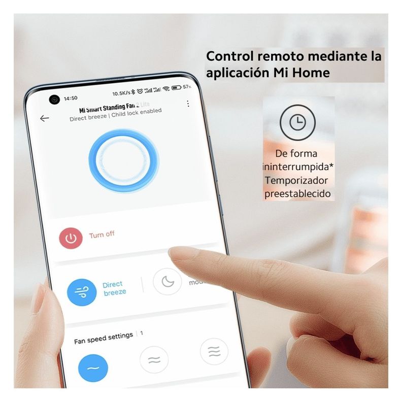 Xiaomi Ventilador Inteligente Mi Smart Standing Fan 2 Lite Blanco-5