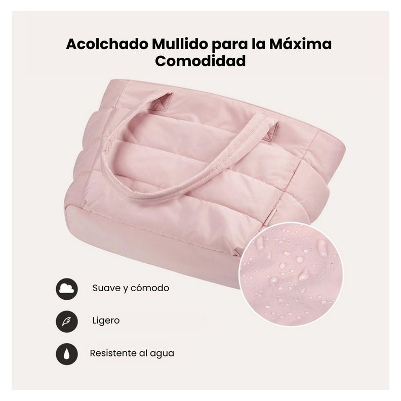 Bagsmart Bolso Tote Bubble Puffy 20L para 15,6" - Rosado-4