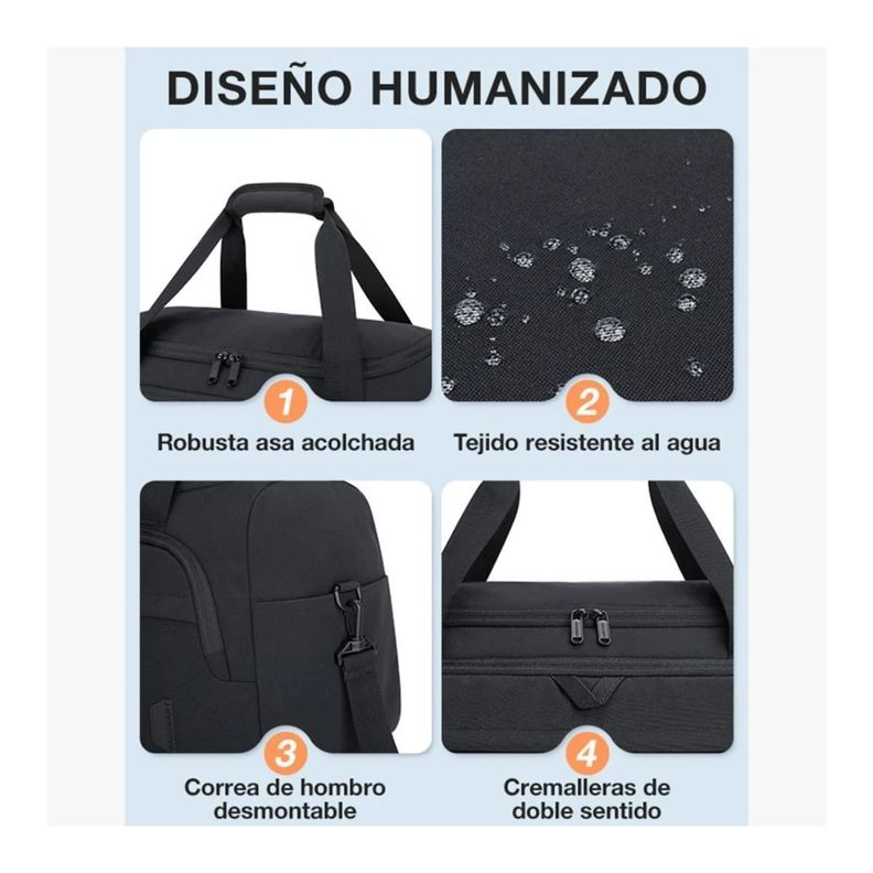 Bagsmart Bolso Viaje Weekender 38L + Neceser Negro-2