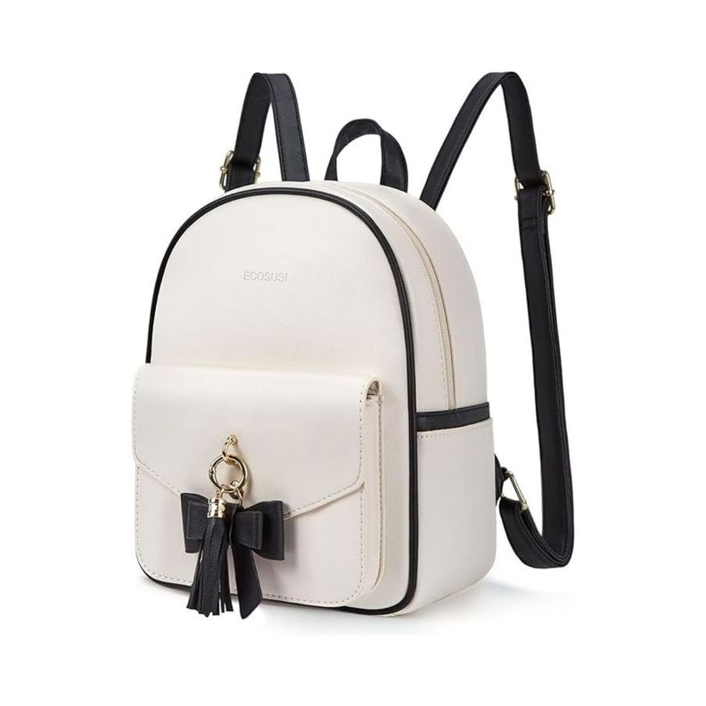 Ecosusi Mini Mochila con Lazo para iPad Mini - Blanco Negro-0