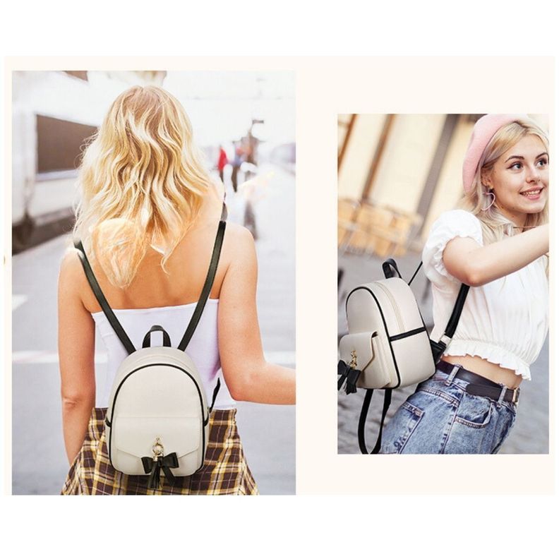 Ecosusi Mini Mochila con Lazo para iPad Mini - Blanco Negro-7