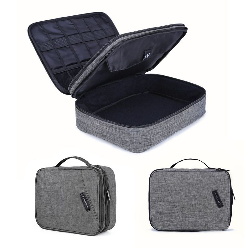 Bagsmart - Organizador de cables 2 niveles GLENDALE - Gris-2