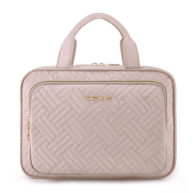 Bagsmart - Neceser de aseo para colgar más bolsa de cosmeticos - Rosado-0