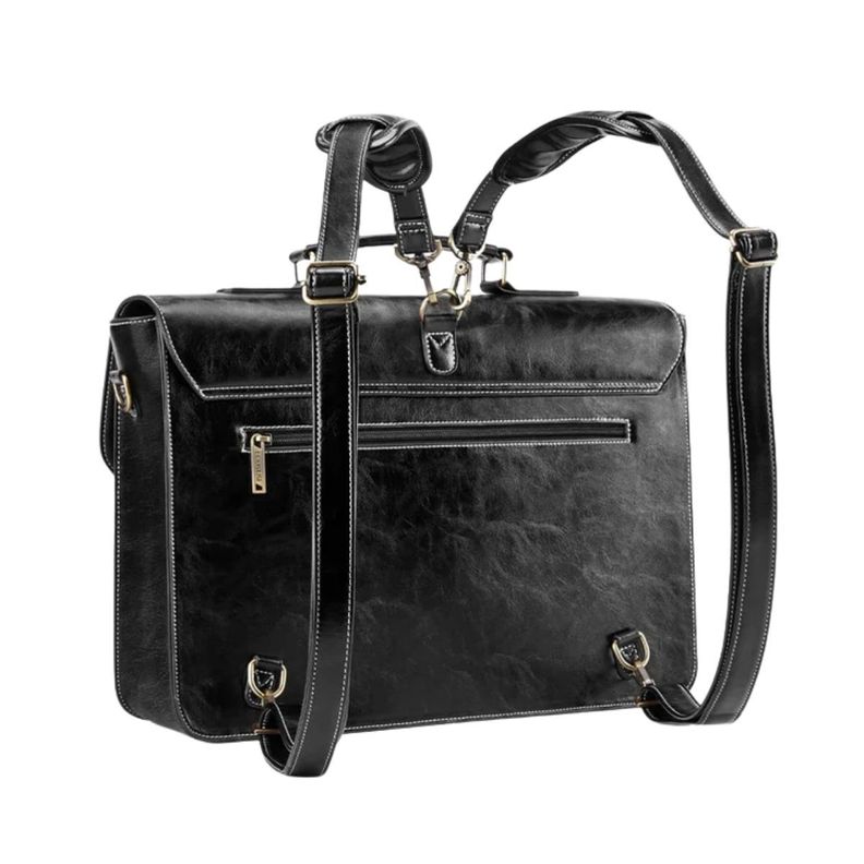 Ecosusi Maletín y Mochila Wilder con Remaches para notebook 15,6" - Negro-3