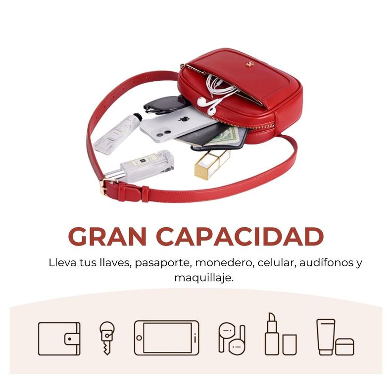 Ecosusi Banano Moderno de Cuero Vegano - Rojo-2