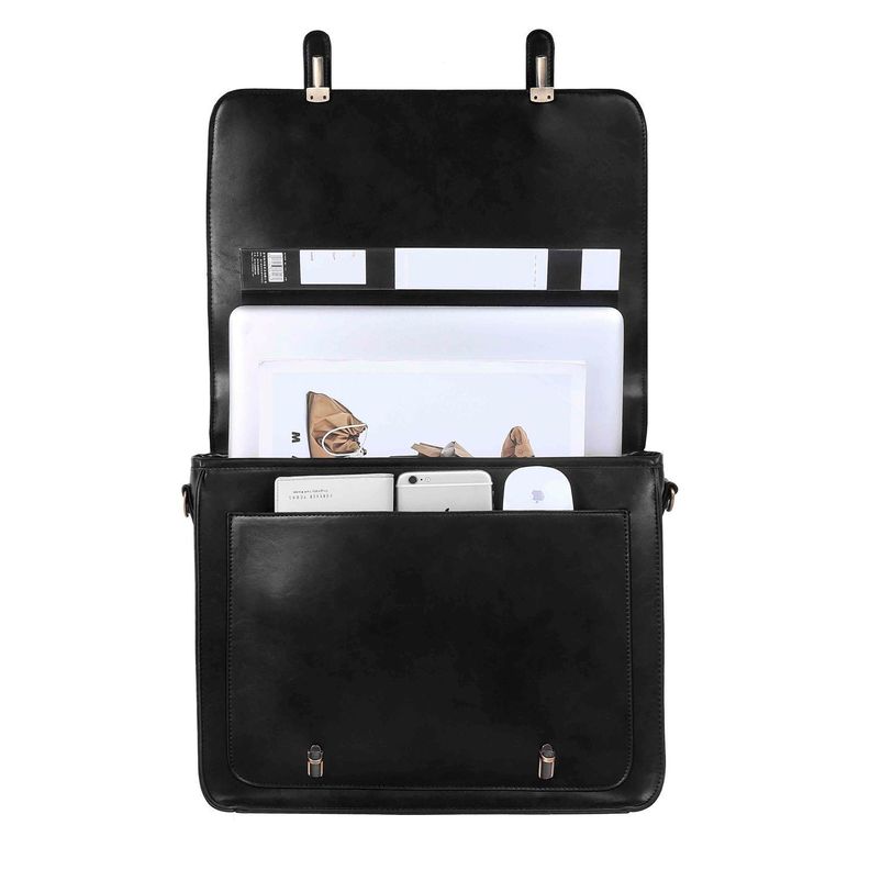 Ecosusi Mochila y Maletín con Lazo Removible Summer Garden Romance para 14" - Negro-4