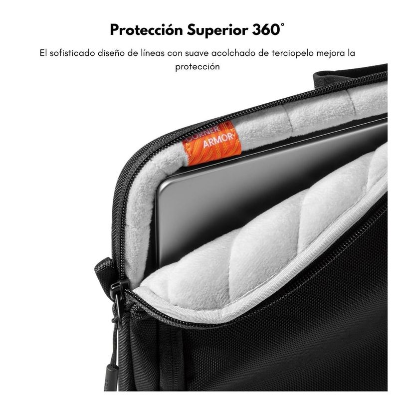 Tomtoc Maletín Delgado Defender-A30 para Notebook 15.6" - Negro-6