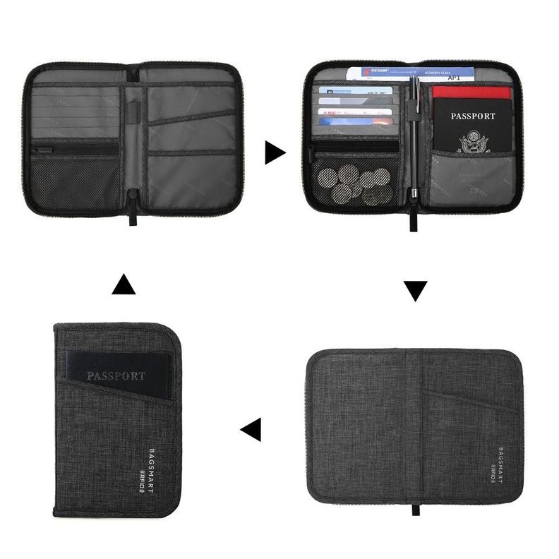 Bagsmart Porta Pasaporte LAX - negro-5