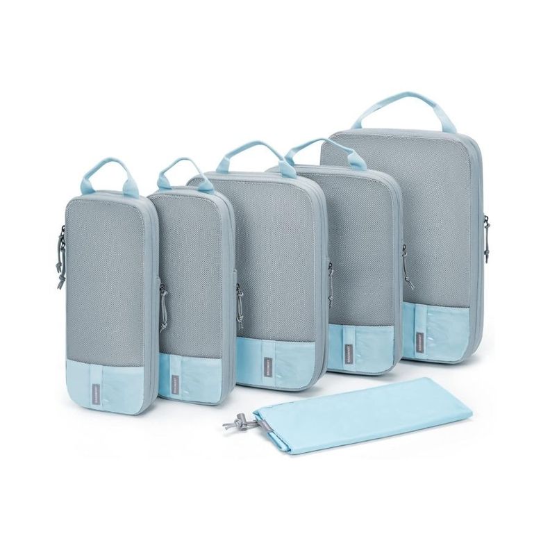 Bagsmart Juego de Bolsas de Compresión (6 unidades) - Celeste-0