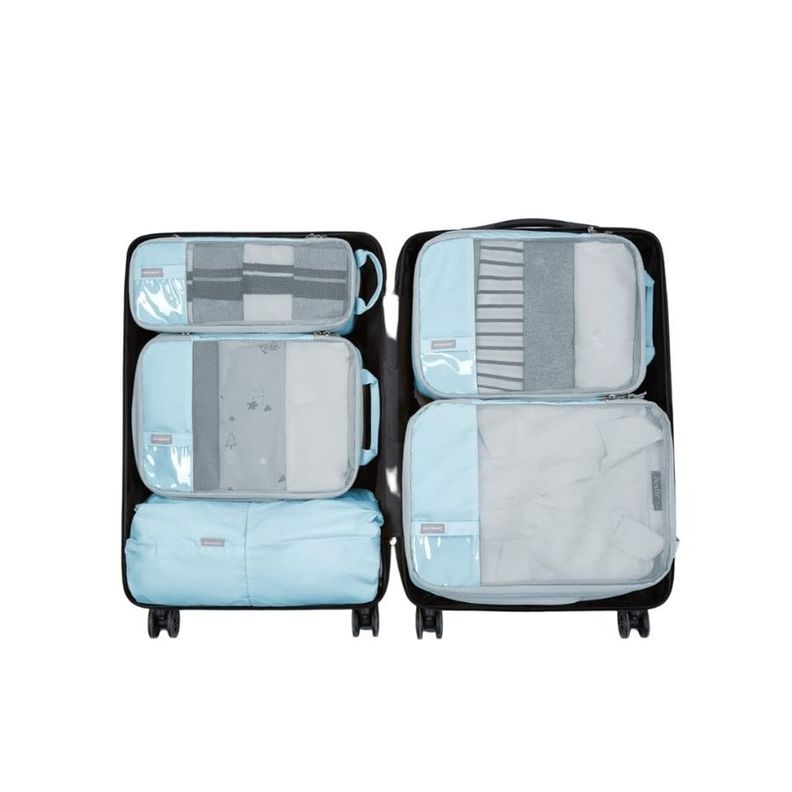 Bagsmart Juego de Bolsas de Compresión (6 unidades) - Celeste-1