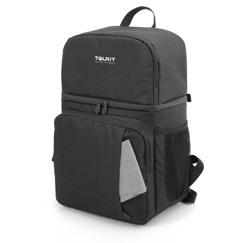 TOURIT Mochila térmica doble cubierta 28L - Negro-0