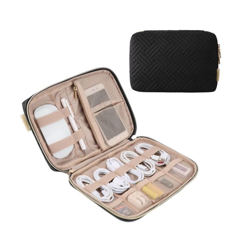 BAGSMART Bolsa organizadora de accesorios electrónicos ATHENA- Negro-0