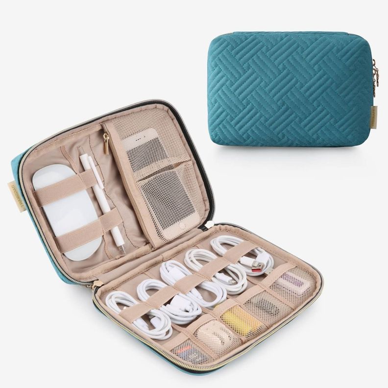 BAGSMART Bolsa organizadora de accesorios electrónicos ATHENA -Verde-0