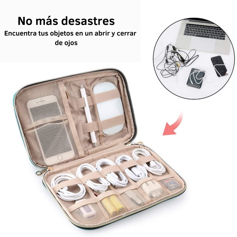 BAGSMART Bolsa organizadora de accesorios electrónicos ATHENA -Verde-1