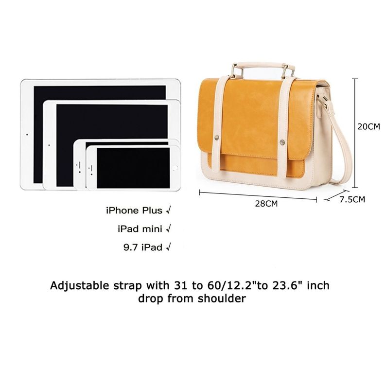 Ecosusi Bandolera maletín de mujer SABOW para Tablet de 7.9”- Amarillo-2