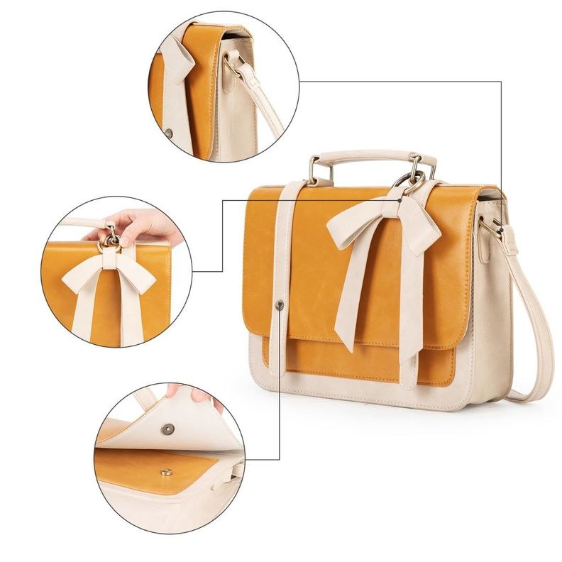 Ecosusi Bandolera maletín de mujer SABOW para Tablet de 7.9”- Amarillo-7