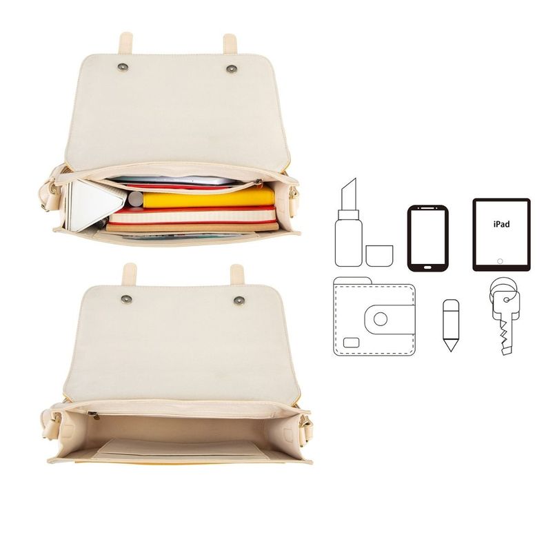 Ecosusi Bandolera maletín de mujer SABOW para Tablet de 7.9”- Amarillo-6