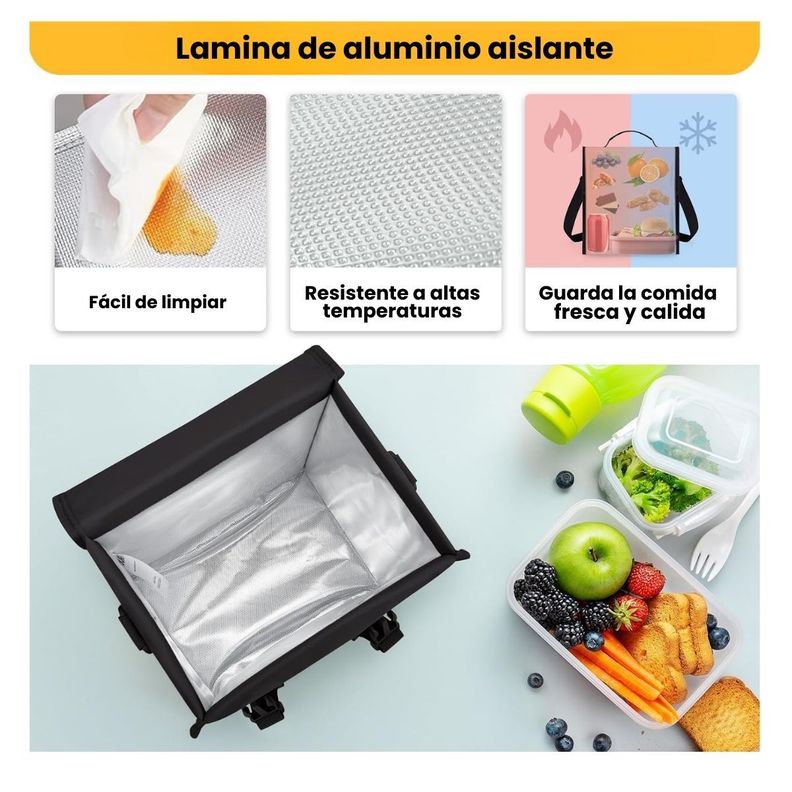 Tourit Lonchera Térmica con Hebilla 11L - Negro-5