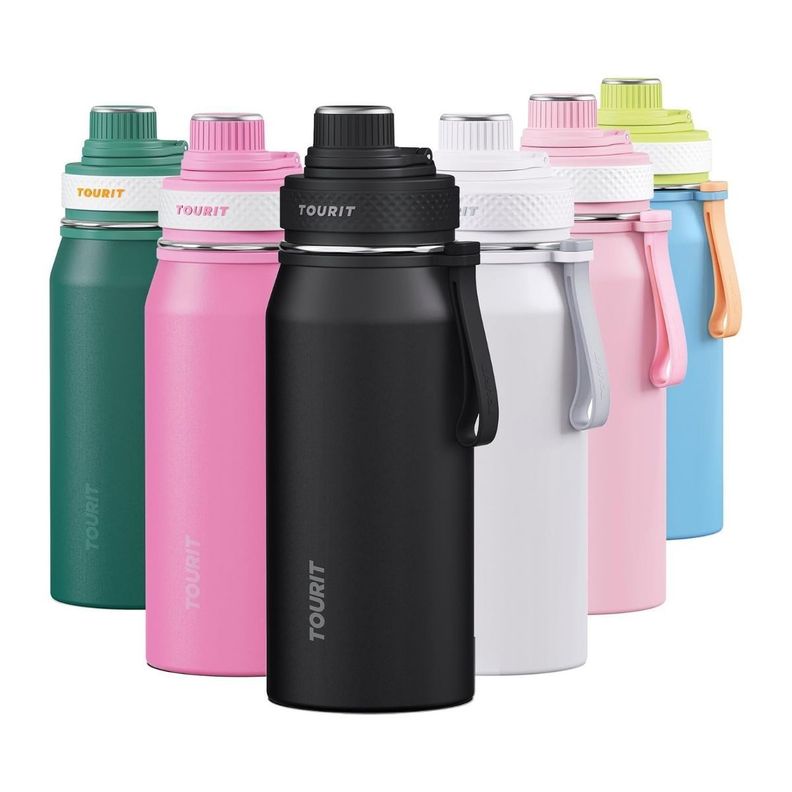 Tourit Botella de Agua Térmica Deportiva 32oz - Negro-7