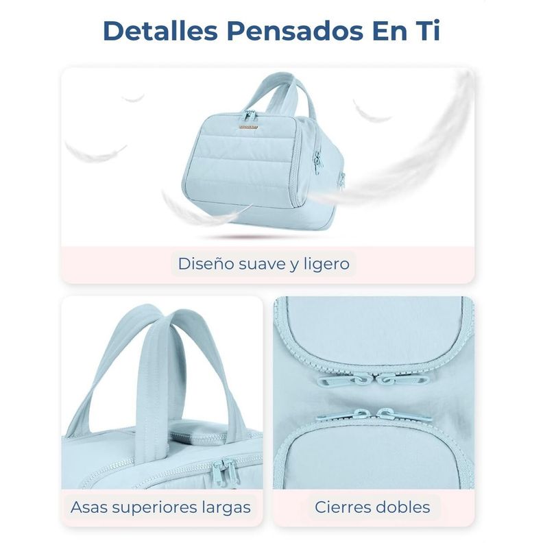 Bagsmart Neceser Multifuncional Zora Spacesaver 4 en 1 - Celeste-4