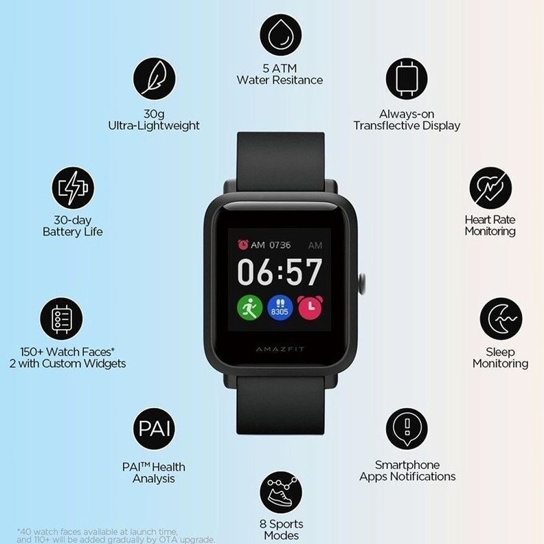 Amazfit BIP S Lite -Smart Watch-bateria 30 días/resistente al agua-1