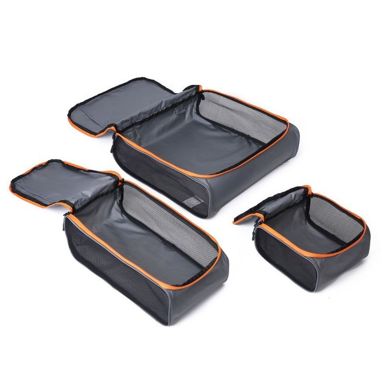 Bagsmart - Cubos de compresión y organización (6 unidades) - Gris naranja-4