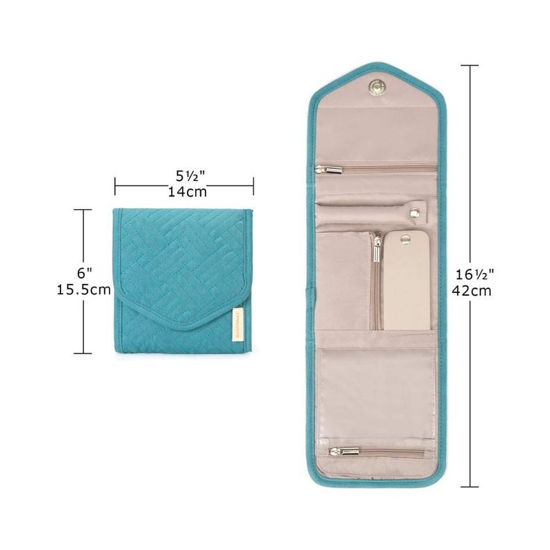 Bagsmart Mini organizador de joyas Jessica - Turquesa-2