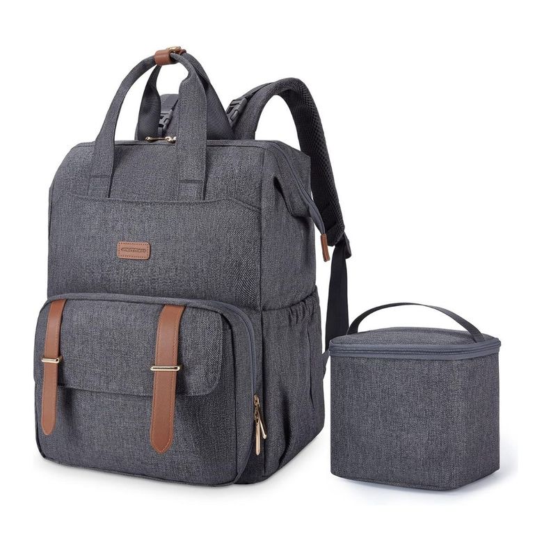 Mommore Mochila para Extractor de Leche para notebook de 15,6" - Gris-0