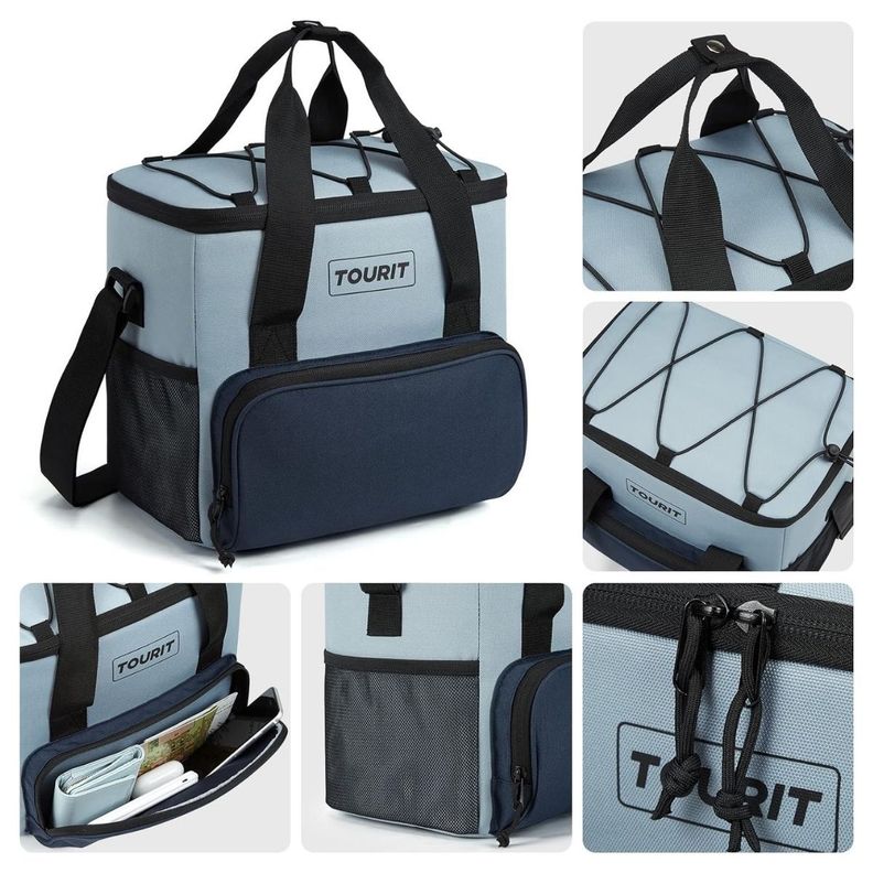 Tourit Cooler Bag refrigerador aislado portátil de 14L - Celeste-2