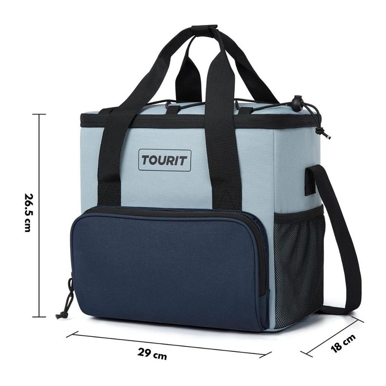 Tourit Cooler Bag refrigerador aislado portátil de 14L - Celeste-6