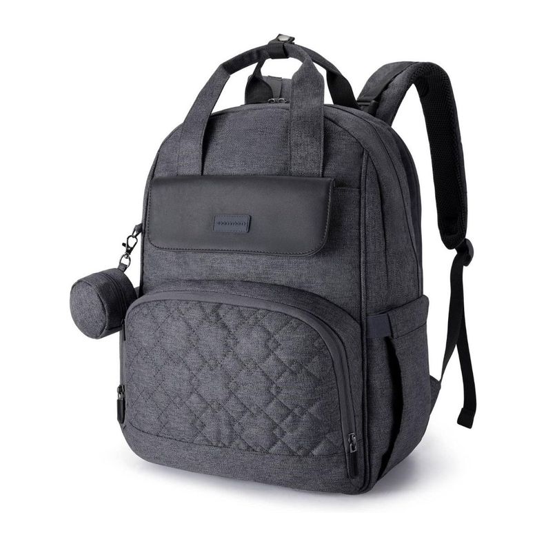 Mommore Mochila Pañalera de Viaje Grande 20L - Gris Oscuro-7