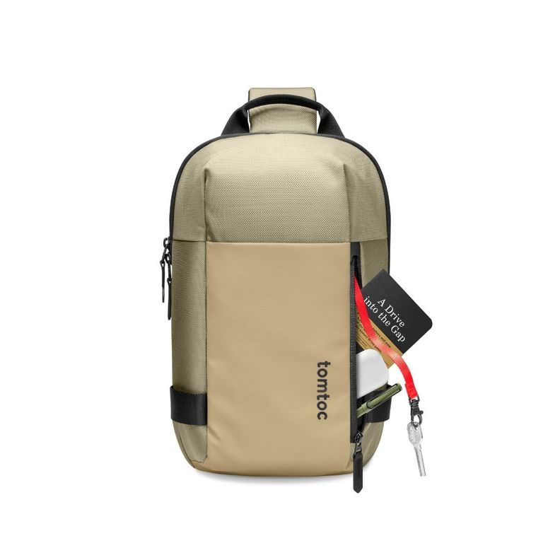 Tomtoc Bolso Sling Navigator-T24 para MacBook Pro 14" - Caqui-1