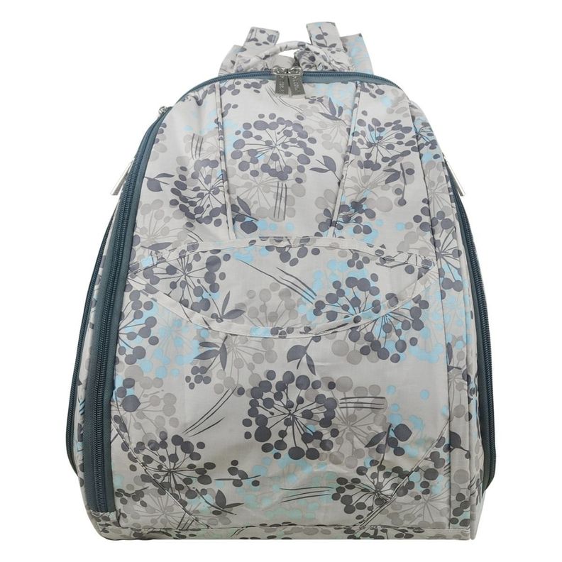 Mommore Mochila Maternal Pañalera 40x30cm - Flores Blanco-0