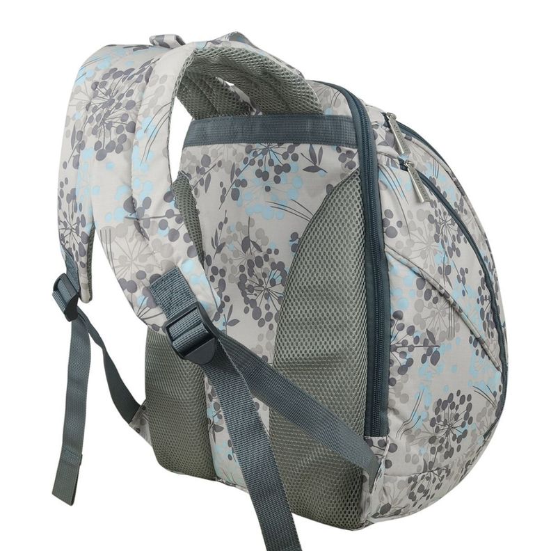 Mommore Mochila Maternal Pañalera 40x30cm - Flores Blanco-2