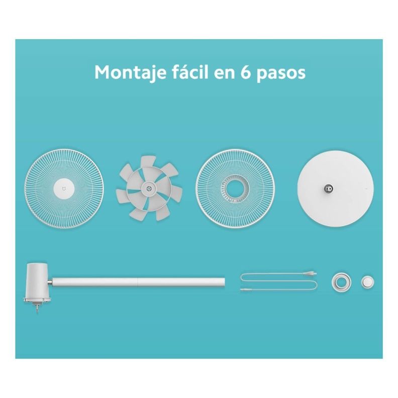 Xiaomi Ventilador Inteligente Mi Smart Standing Fan 2 EU Blanco-6