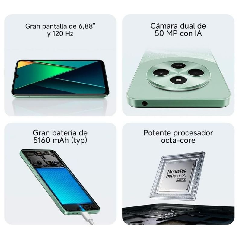 Xiaomi Poco C75 4G 8Gb + 256GB Verde Xiaomi | Paris.cl